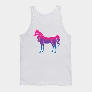 Bi Pride Unicorn on Black Tank Top